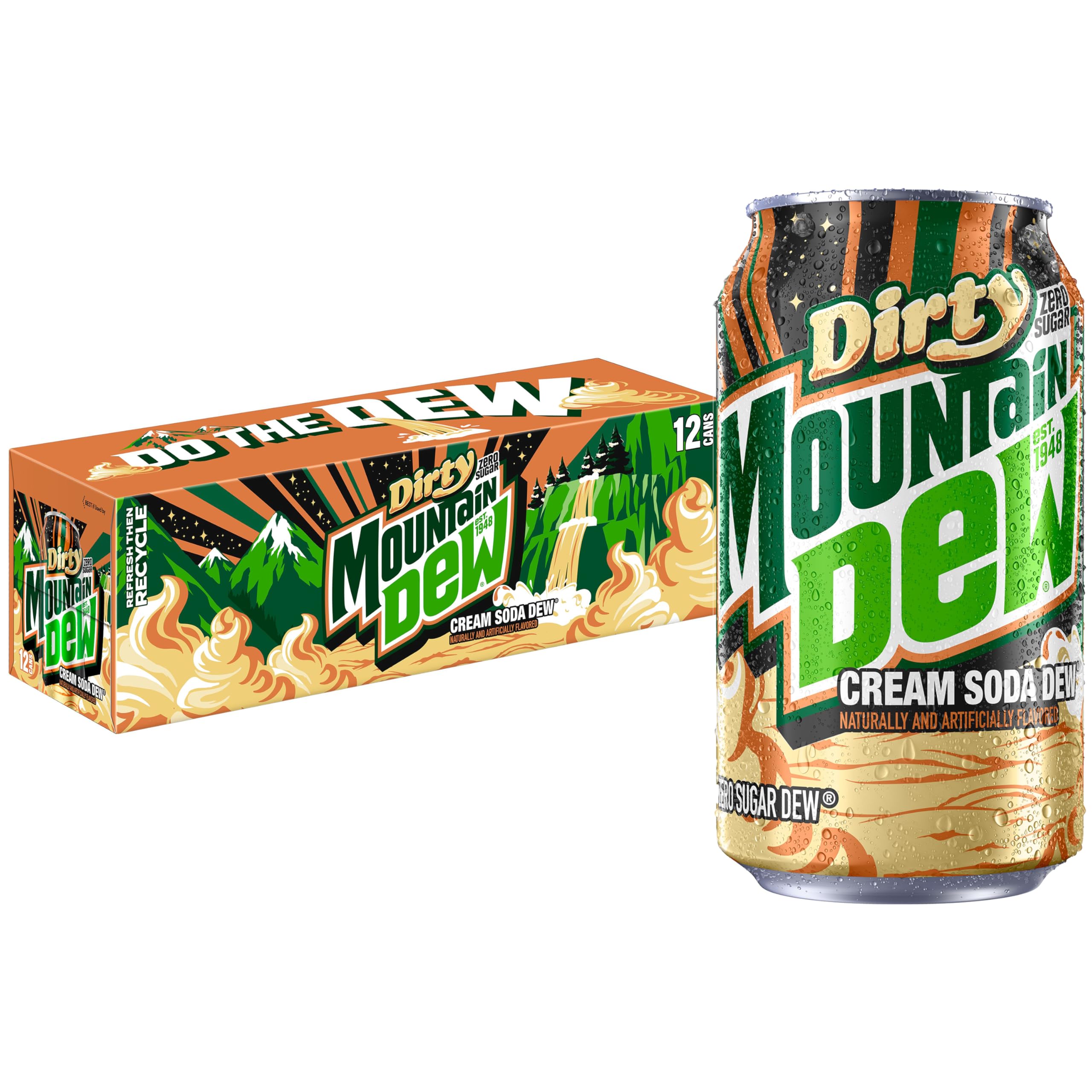 Amazon.com : Mountain Dew Zero Sugar Soda Pop, Dirty Mountain Dew